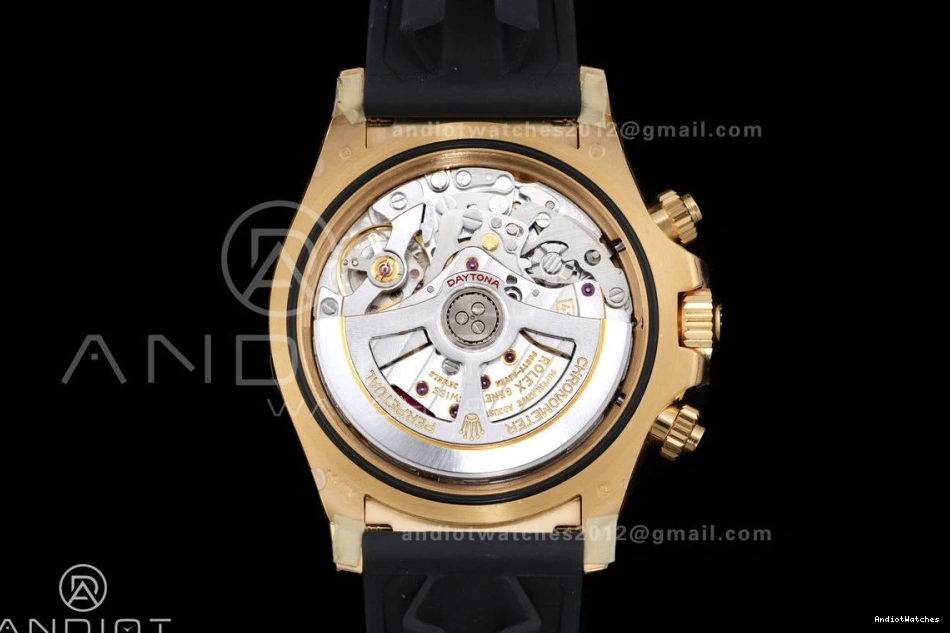 Gold VSF 804 Daytona Marker Weight Black Best Snug Gain Black Dial 1:1 DD Stick Sub-dial Oyster-flex Rim Edition 126518 on Strap 0308